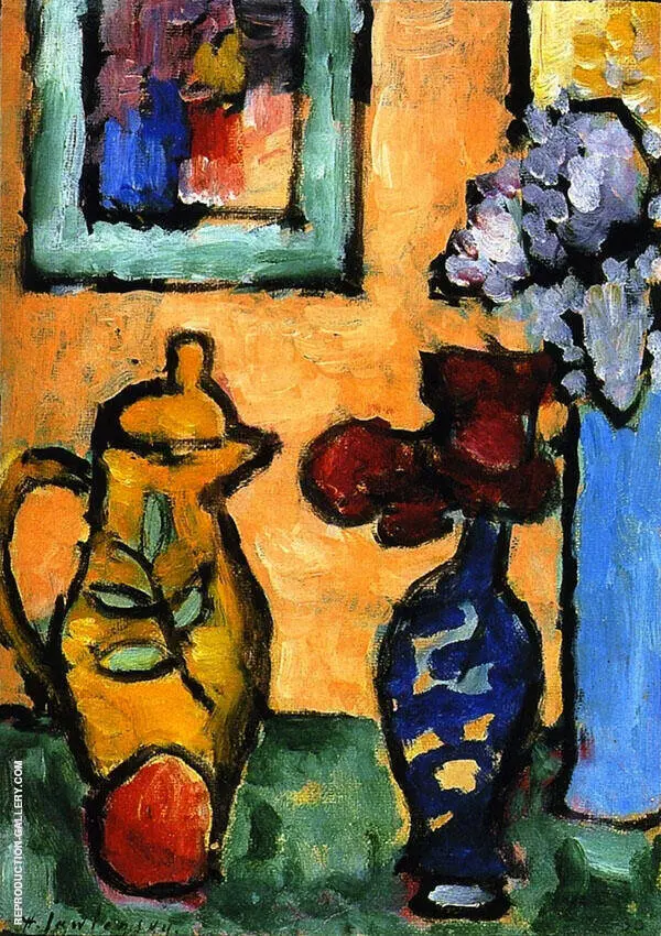 Yellow Coffee Pot By Alexej von Jawlensky