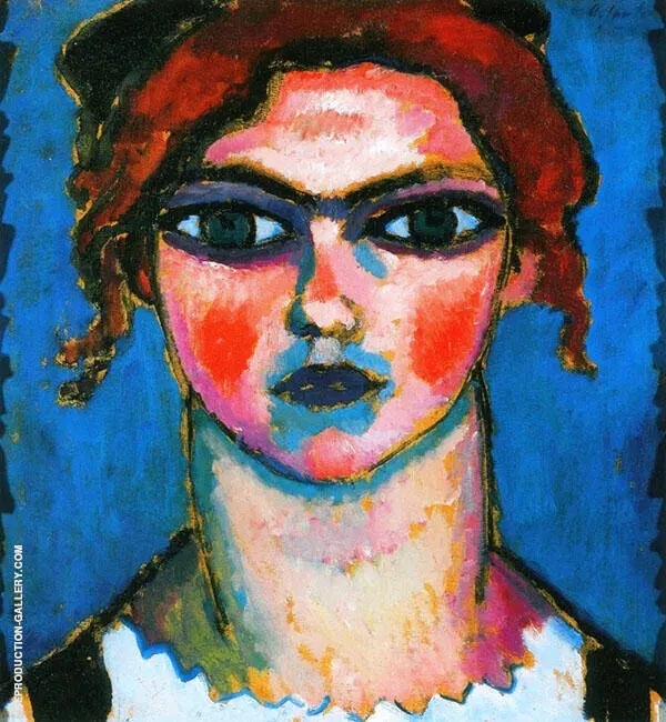 Young Girl with Green Eyes By Alexej von Jawlensky