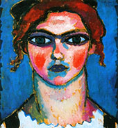 Young Girl with Green Eyes By Alexej von Jawlensky