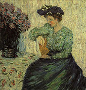 Young Woman with Bunch of Lilacs By Alexej von Jawlensky