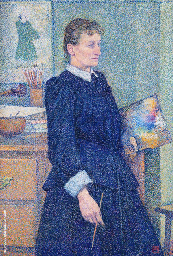 Anna Bloch 1892 by Theo van Rysselberghe | Oil Painting Reproduction