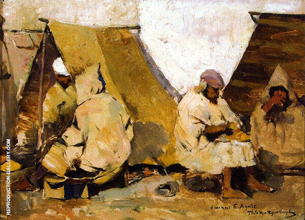 Arab Cobblers by Theo van Rysselberghe | Oil Painting Reproduction