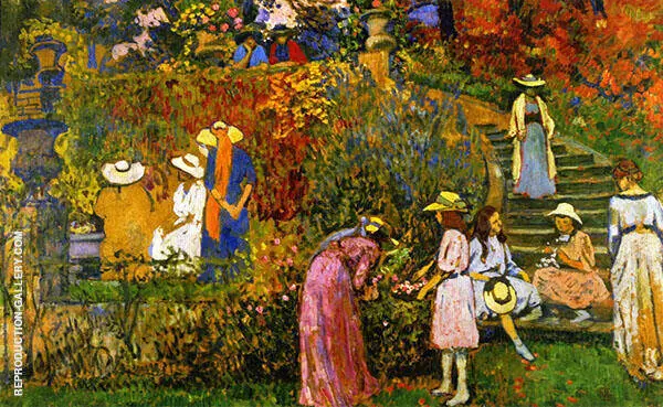 At The Foot of The Great Staircase Study By Theo van Rysselberghe