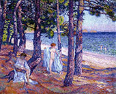 Bathers under The Pines at Cavalliere By Theo van Rysselberghe