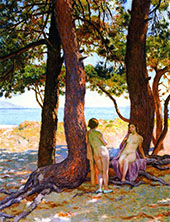 Beneath The Large Pines By Theo van Rysselberghe