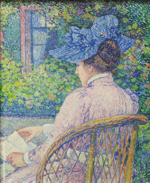 Blue Hat by Theo van Rysselberghe | Oil Painting Reproduction