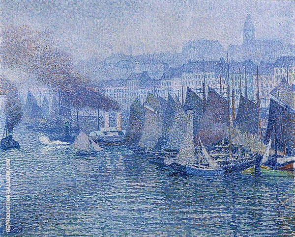 Boulogne sur mer by Theo van Rysselberghe | Oil Painting Reproduction