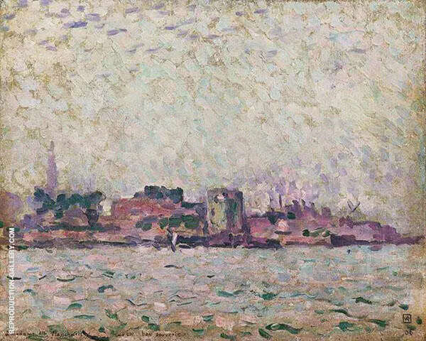 Brume Matinal sur le Port de Veere By Theo van Rysselberghe