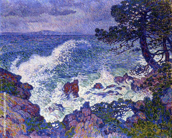 East Wind by Theo van Rysselberghe | Oil Painting Reproduction