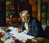 Emile Verhaeren Writing By Theo van Rysselberghe