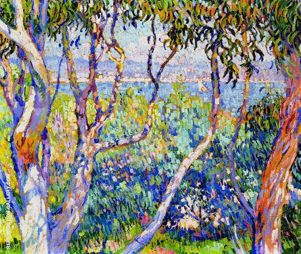Eucalyptus at Saint Tropez By Theo van Rysselberghe