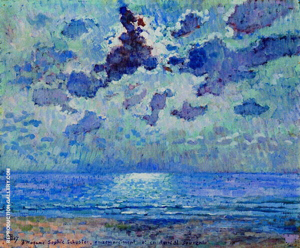 Jersey Moonlight 1907 by Theo van Rysselberghe | Oil Painting Reproduction