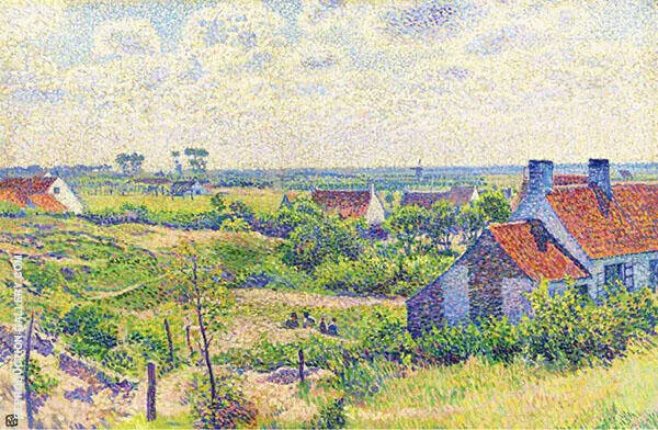 Landscape with Houses 1894 By Theo van Rysselberghe