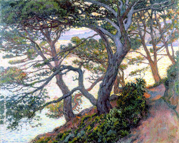 Pines of Rayol by Theo van Rysselberghe | Oil Painting Reproduction