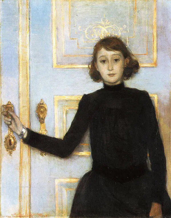 Portrait of Marguerite van Mons 1886 By Theo van Rysselberghe
