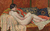 Resting Nude 1914 By Theo van Rysselberghe