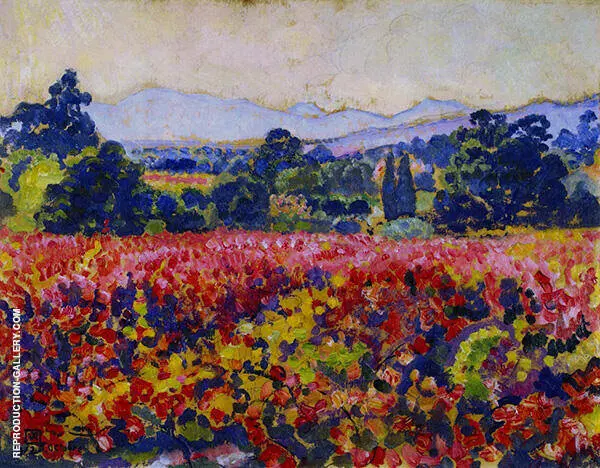 Study for Vines in October By Theo van Rysselberghe