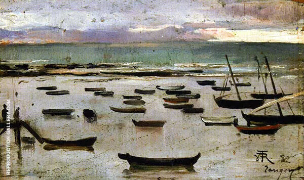 The Straits Sunset Tangiers By Theo van Rysselberghe