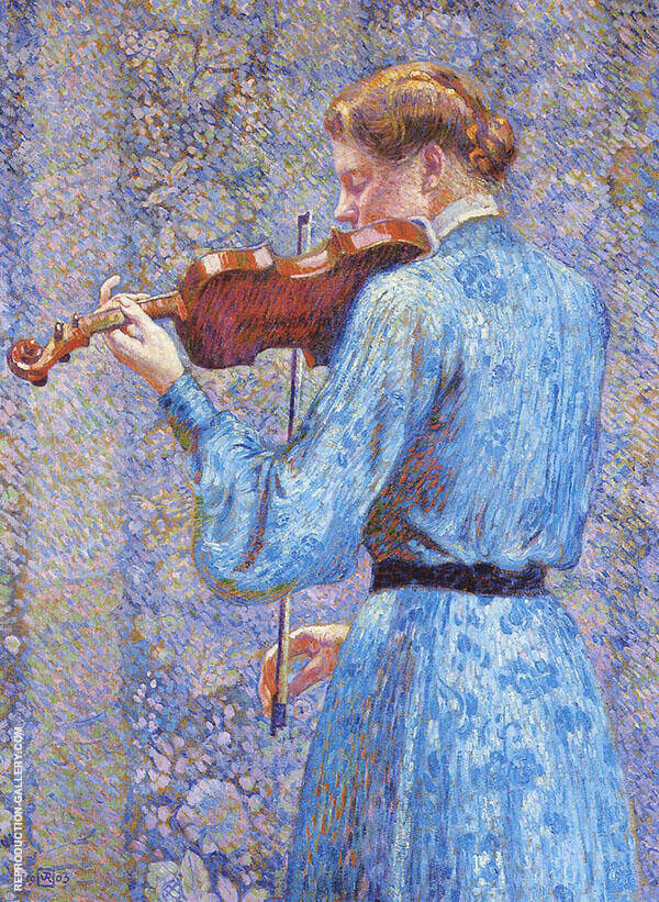 The Violinist 1903 by Theo van Rysselberghe | Oil Painting Reproduction