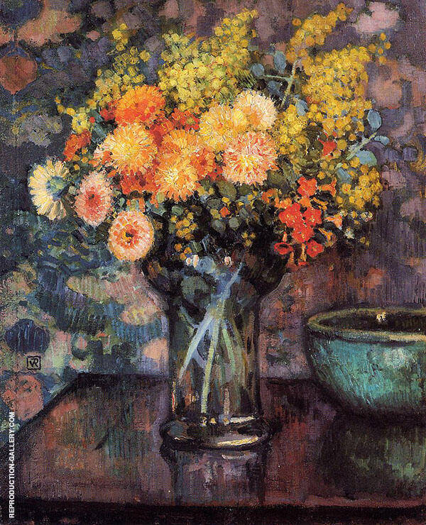 Vase of Flowers 1911 by Theo van Rysselberghe | Oil Painting Reproduction
