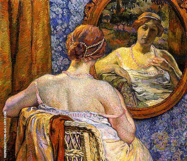 Woman at a Mirror 1907 By Theo van Rysselberghe
