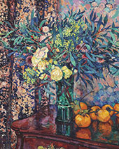 Yellow Roses, Persimmons and Mimosas By Theo van Rysselberghe