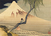 Boy Viewing Mount Fuji By Katsushika Hokusai