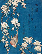 Goldfinch and Cherry Tree By Katsushika Hokusai