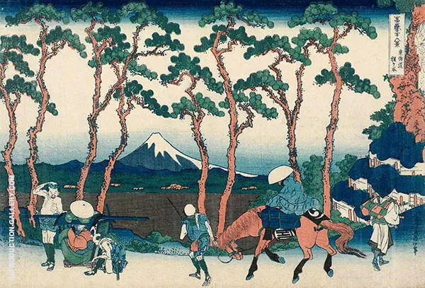 Hodogaya on The Tokaido Road By Katsushika Hokusai