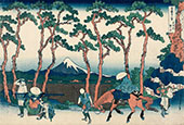 Hodogaya on The Tokaido Road By Katsushika Hokusai