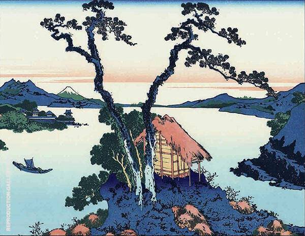 Japanese Lake by Katsushika Hokusai | Oil Painting Reproduction