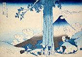 Mishimma Pass in Kai Province By Katsushika Hokusai
