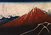 Storm Below The Mountain Fuji above The Lightning By Katsushika Hokusai