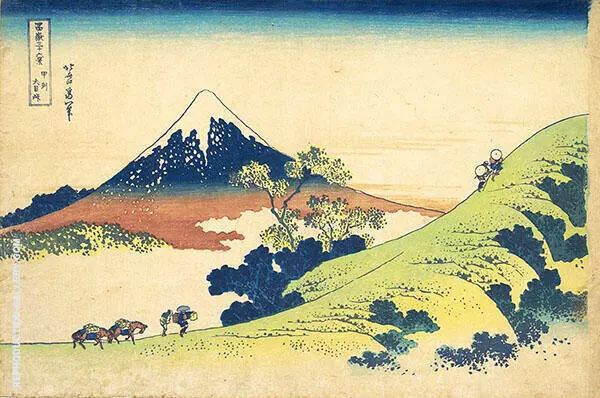 The Inume Pass in Kai Province By Katsushika Hokusai