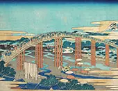 The Japanese Bridge By Katsushika Hokusai