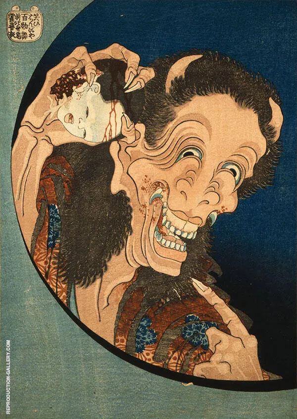 The Laughing Demon By Katsushika Hokusai