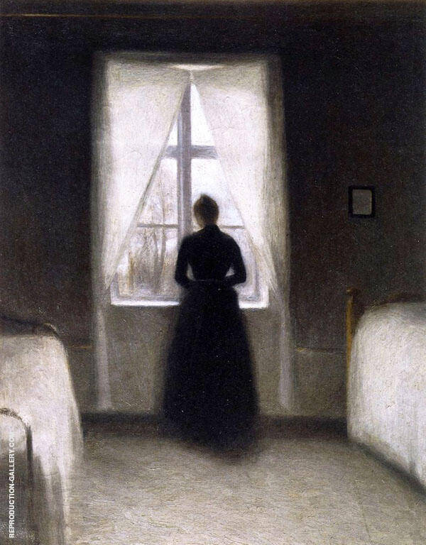 Bedroom 1890 by Vihelm Hammershoi | Oil Painting Reproduction