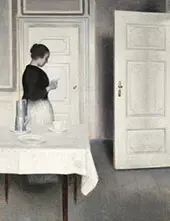 Ida Reading a Letter By Vihelm Hammershoi