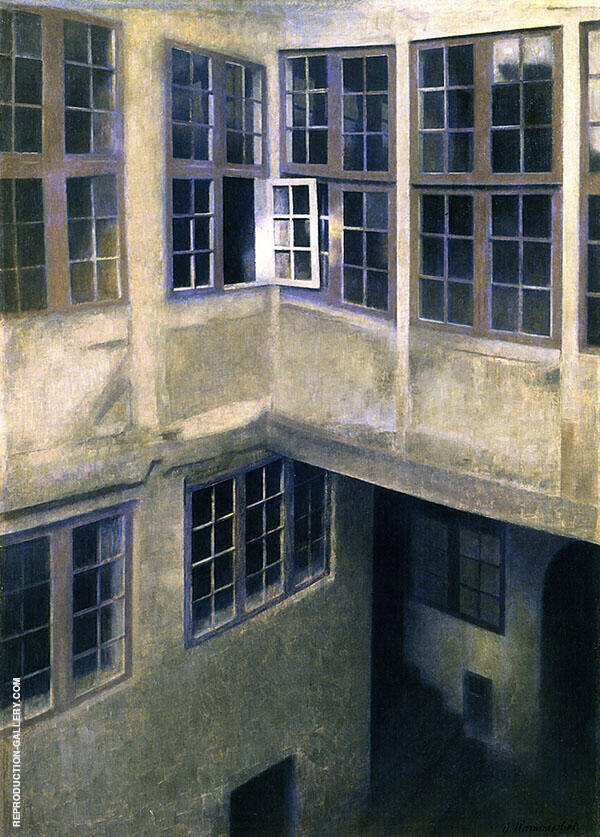 Interior of Courtyard Strandgade | Oil Painting Reproduction