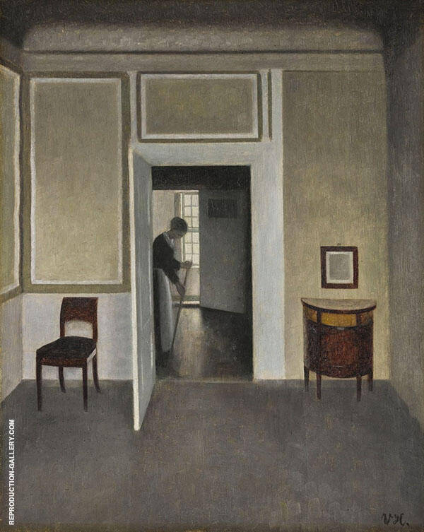 Interior Strandgade 1902 by Vihelm Hammershoi | Oil Painting Reproduction