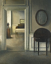 Interior with a Mirror c1907 By Vihelm Hammershoi