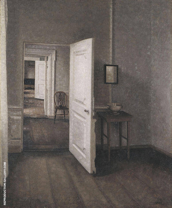 The Four Rooms 1914 by Vihelm Hammershoi | Oil Painting Reproduction