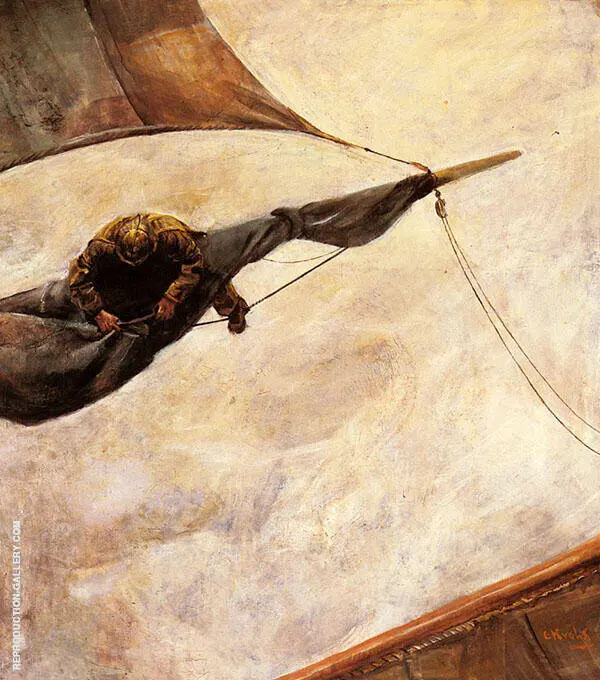 Fixing The Sail By Christian Krohg