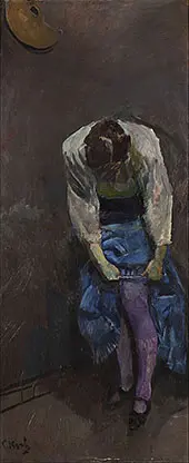 Girl Who Binds her Garter By Christian Krohg