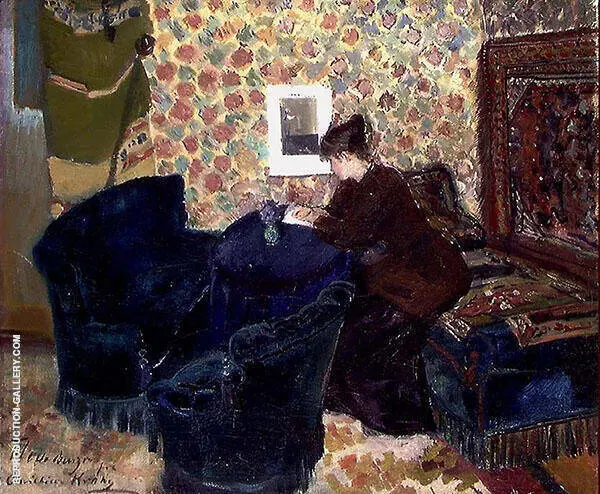 Interior of Brondums Hotel Skagen By Christian Krohg