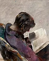 Lesende Pike Reading By Christian Krohg