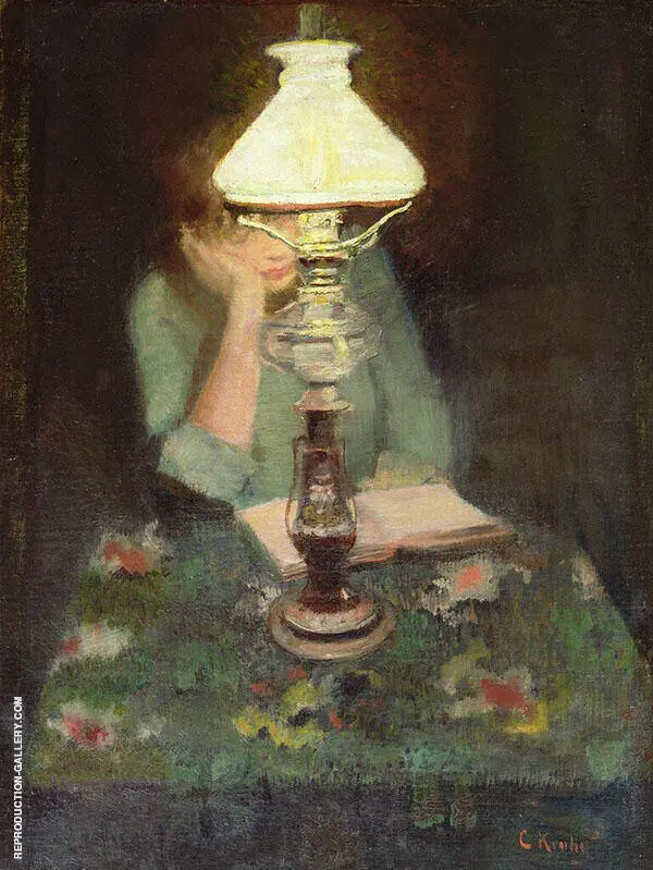 Oda with a Lamp By Christian Krohg