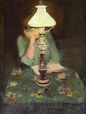 Oda with a Lamp By Christian Krohg