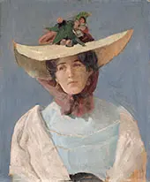 Portrait of The Actress Agnes Mowinckel By Christian Krohg