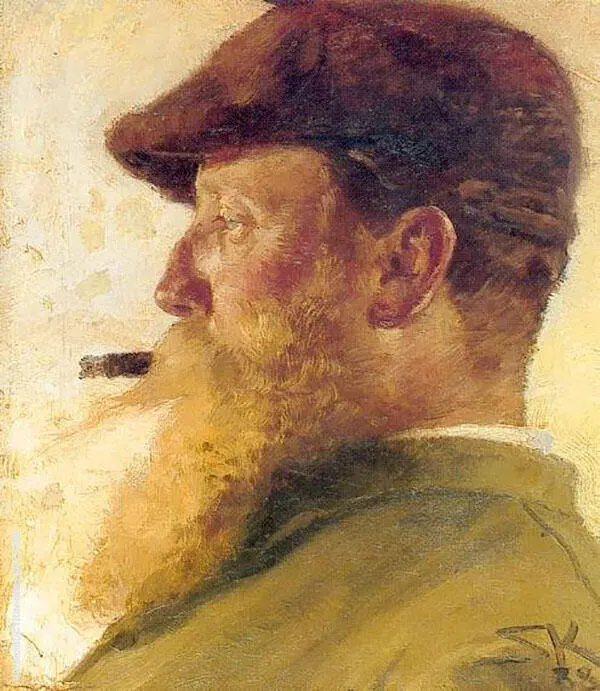 Christian Krohg Self Portrait By Christian Krohg